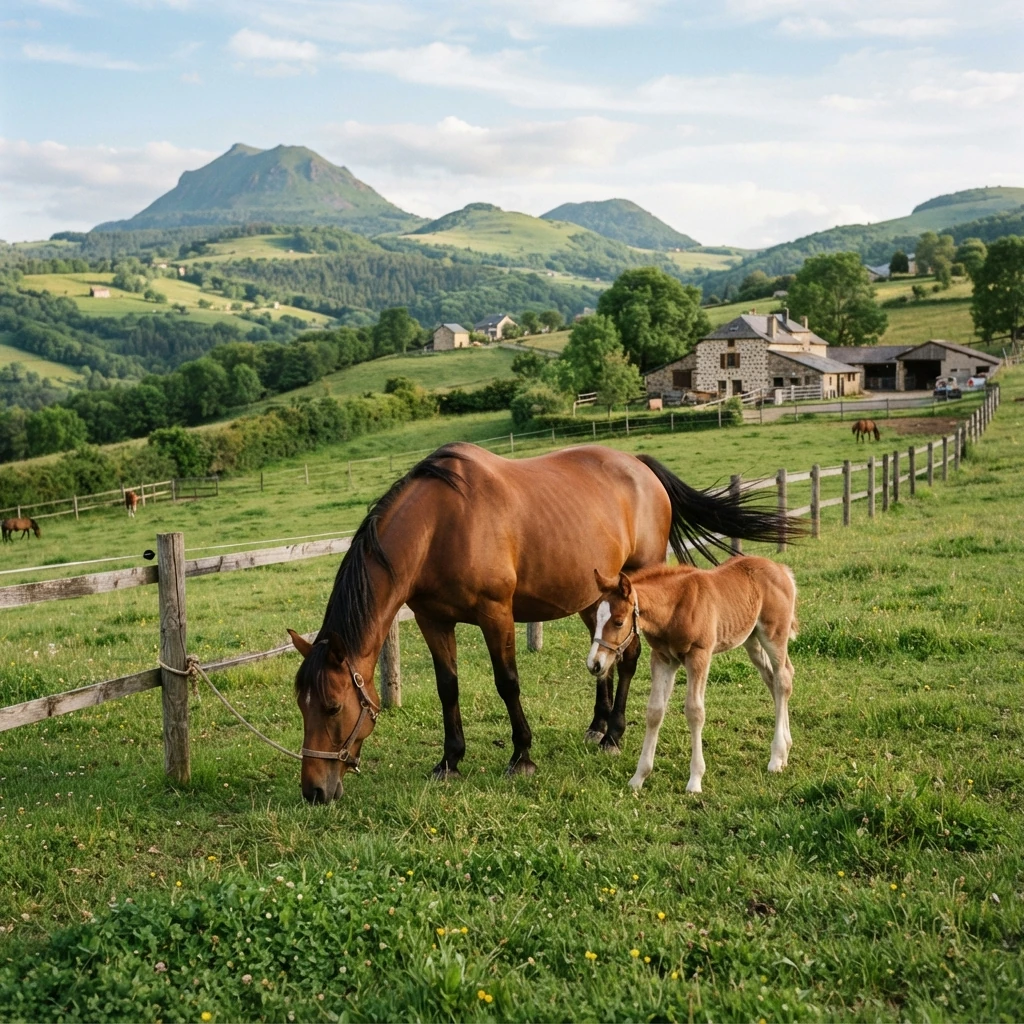 Élevage de chevaux au Centre Equestre de Châtel-Guyon, Châtel-Guyon