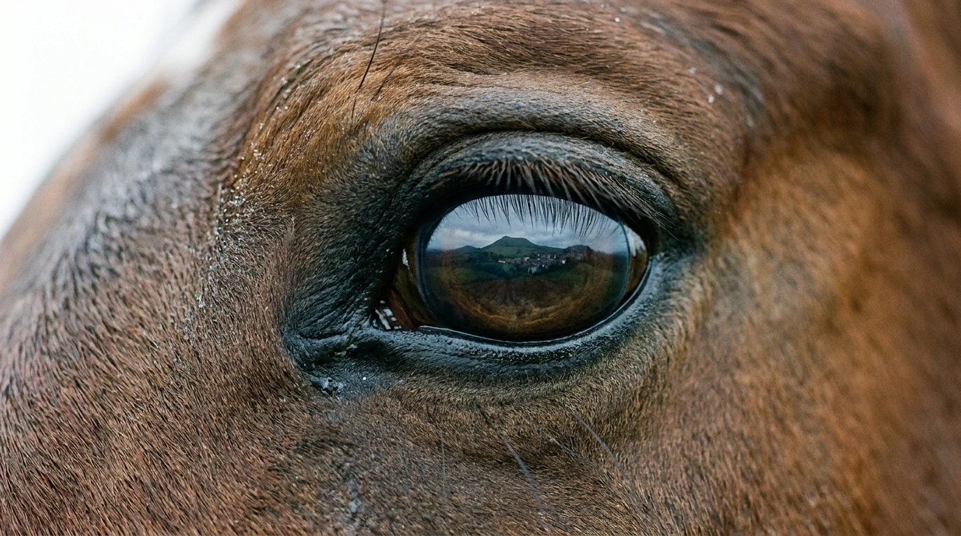 Un regard de cheval au Centre Equestre de Châtel-Guyon, Châtel-Guyon